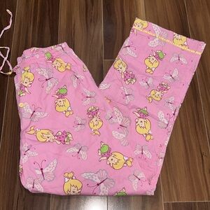 XS / Small Hannah Barbera pebbles 100% cotton vintage flintstones pajama pants